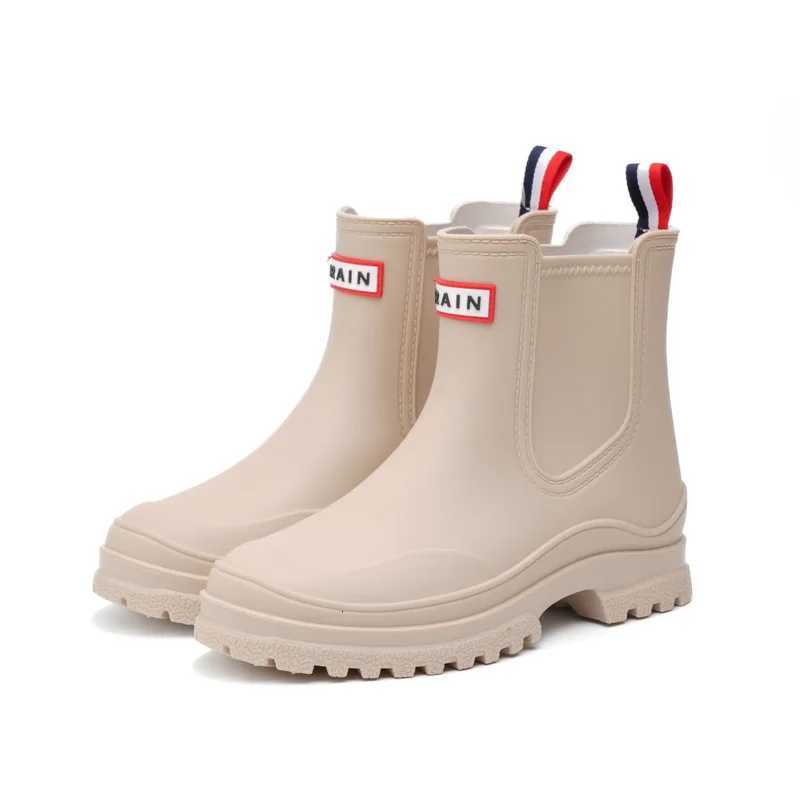 Women's of 1 Short Pair Rain Boots Pvc Non-Slip Water Shoes Outdoor Waterproof Shoes Fashionable Women's Water Boots H260824 - view 4