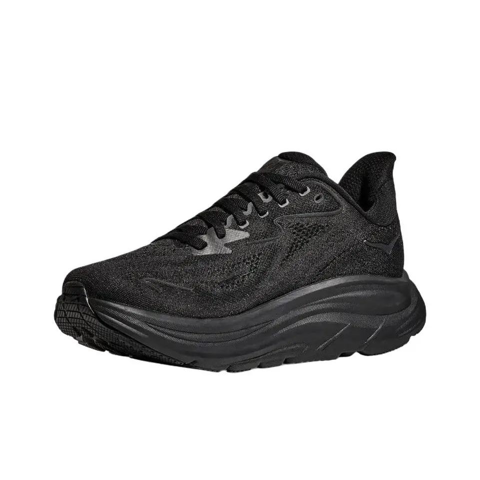 HOKA Clifton 10 Men Women Running Shoes All Black Breathable Mesh Sneakers Cushioning Lightweight Athletic Shoes Outdoor Walking Sports Trainers - view 4