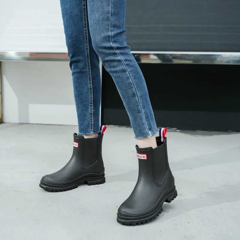 Women's of 1 Short Pair Rain Boots Pvc Non-Slip Water Shoes Outdoor Waterproof Shoes Fashionable Women's Water Boots H260824 - view 7