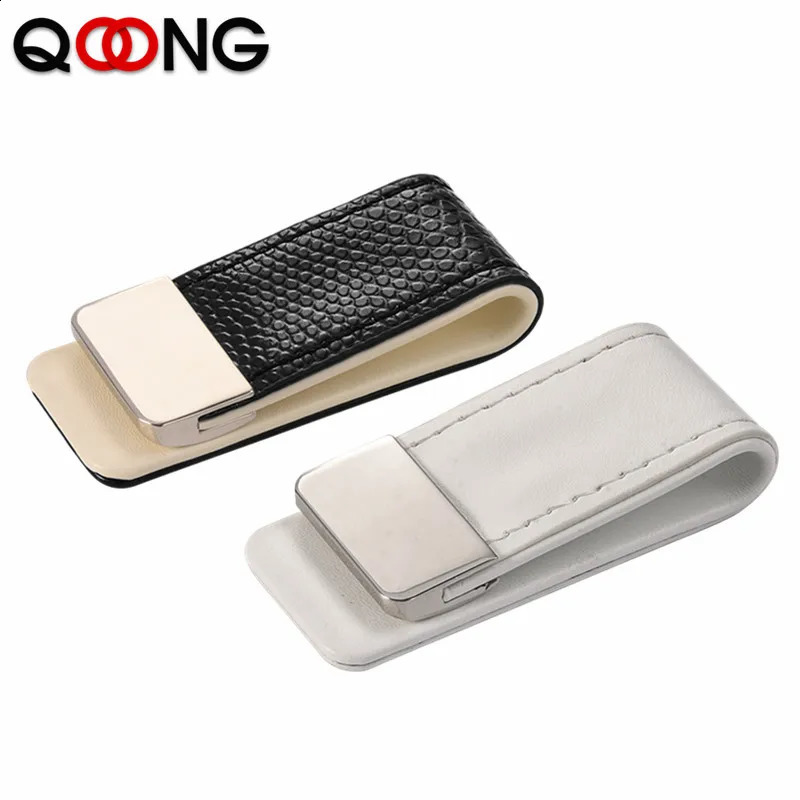 Custom Lettering Leather Money Clip Metal Men Women Card Pack Slim Bills Cash Clips Clamp for Thin Billfold Holder ML1046 260824