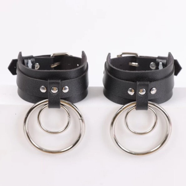 New European and American cross border punk style black leat - view 4