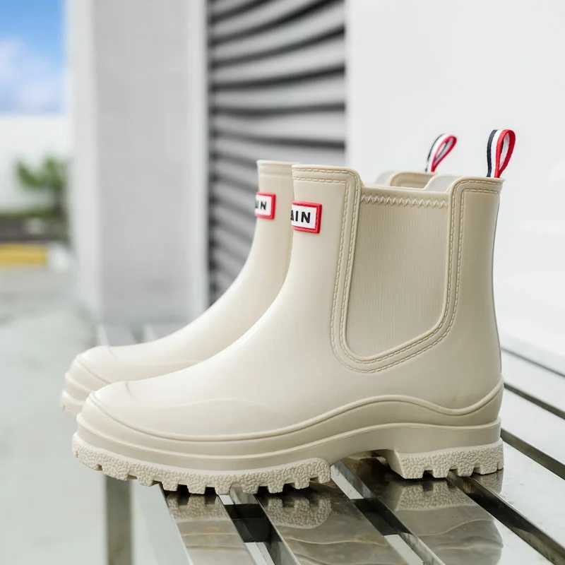 Women's of 1 Short Pair Rain Boots Pvc Non-Slip Water Shoes Outdoor Waterproof Shoes Fashionable Women's Water Boots H260824 - view 5