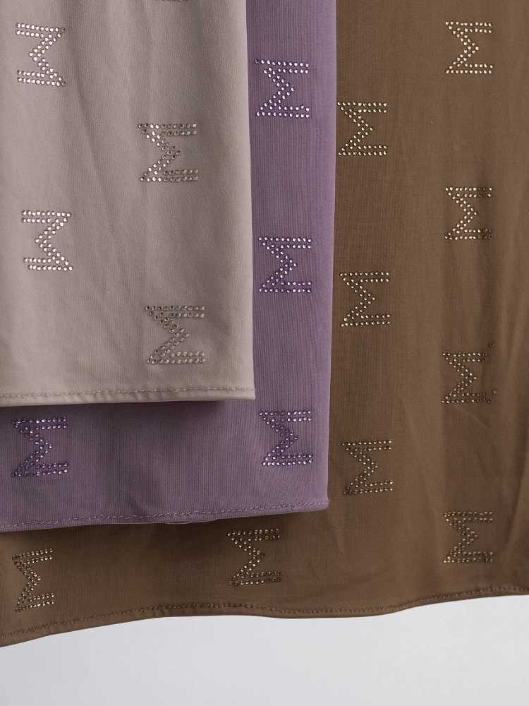 Scarf Premium Liquid Jersey Hijabs M Hot Diamond Soft Shawl Head Wrap for Women Muslim Fashion Hijiab for Women Turban Ramadan L260824 - view 4