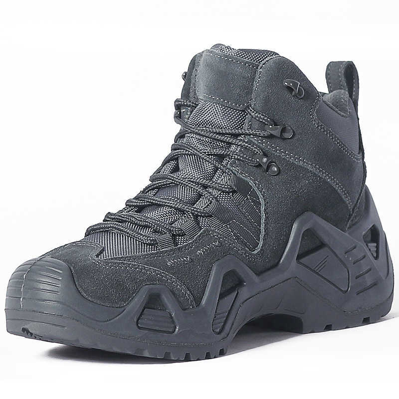 New Mid Cut Mens Tactical Boots Army Boots Size 3946 Combat Man Boots Army Hunting Work Boots Military Ank Casual Boots Y251015 - view 5