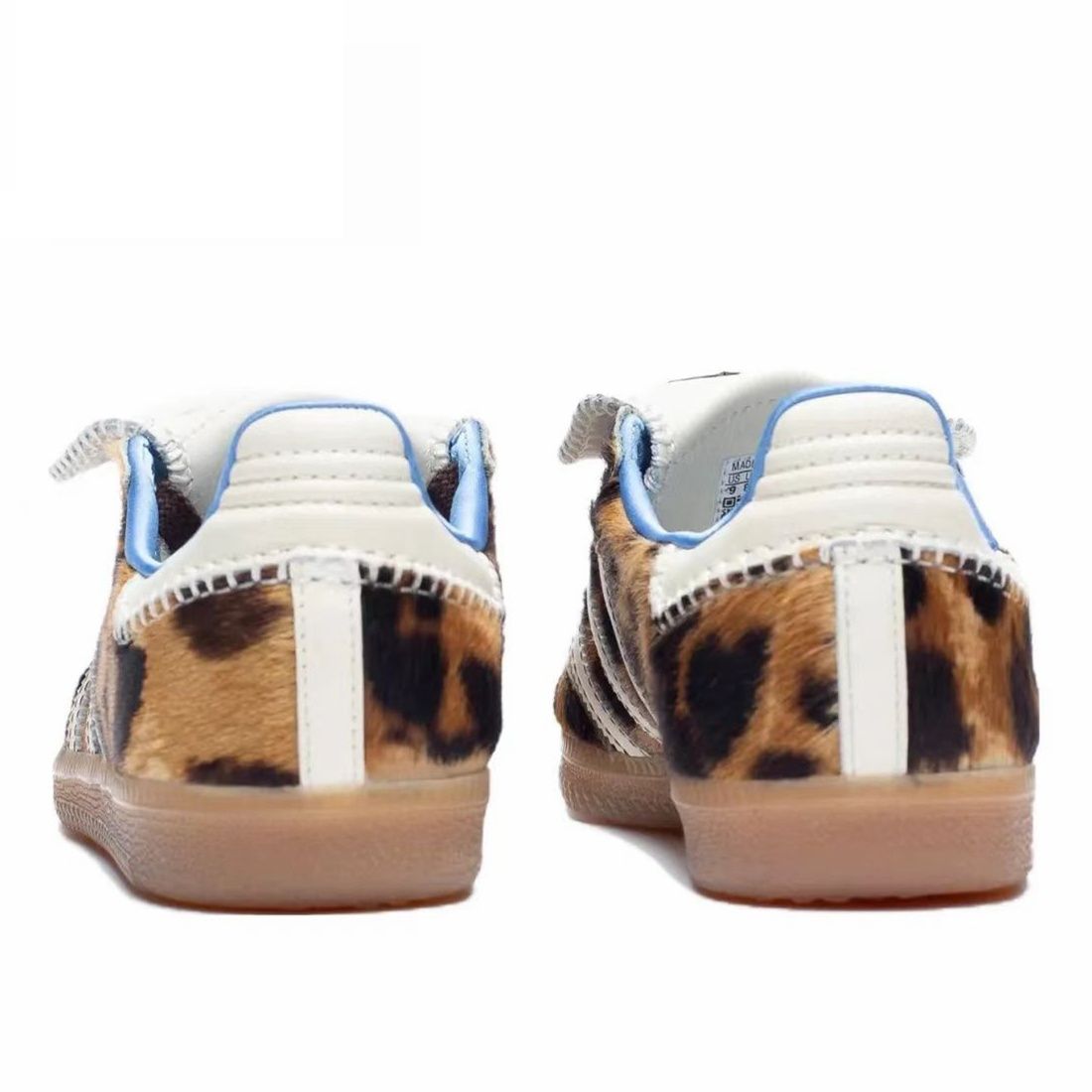 adidas Samba Wales Bonner Leopard Pony Hair Low Top Sneakers Retro Gum Sole Casual Trainers for Men Women Animal Print Street Fashion Shoes - view 5