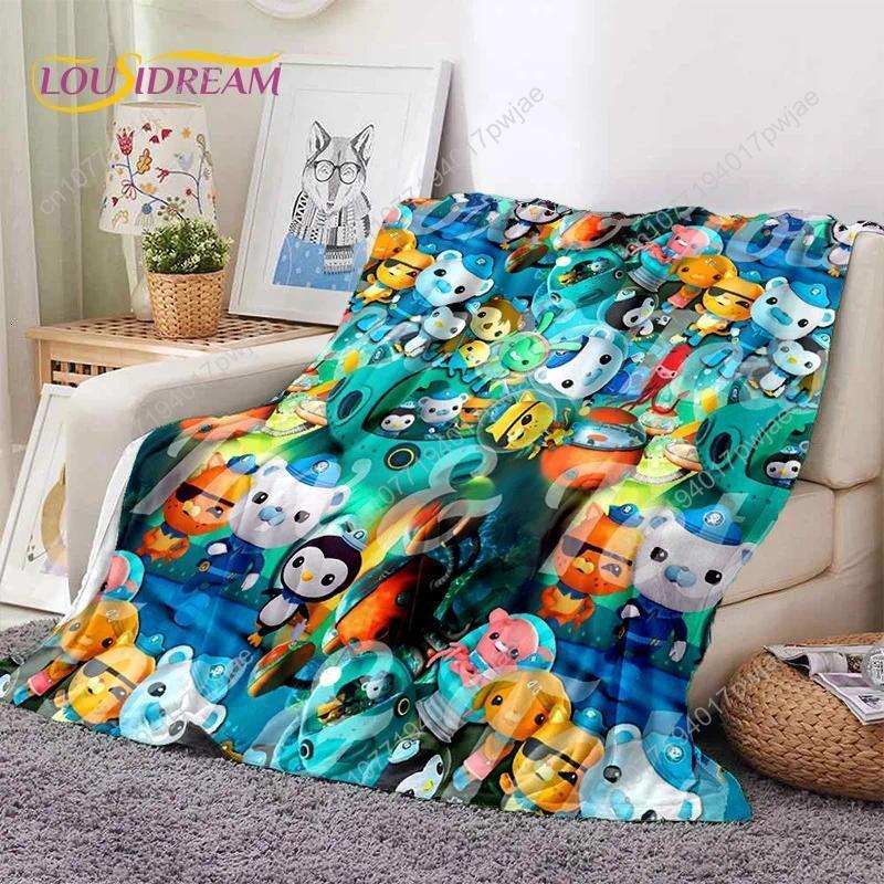 The Octonauts Barnacles Cute Cartoon Soft Blankets,Keep Warm Flannel Throw Blanket for Picnic Beds Sofa Home Custom blankets - view 3
