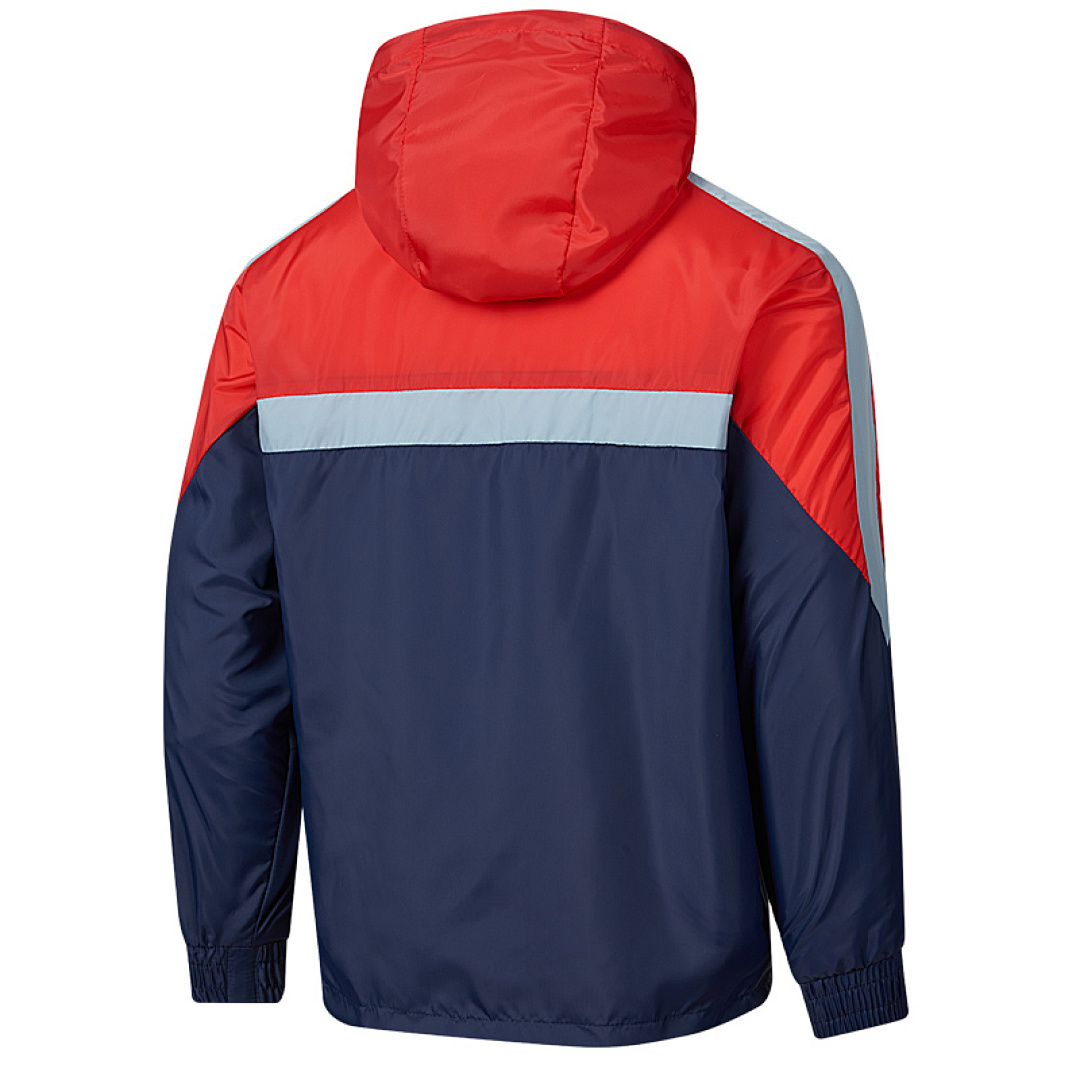 Adidas Men Hooded Windbreaker Jacket Color Block Zip Up Lightweight Windproof Sports Casual Outerwear Coat - view 3