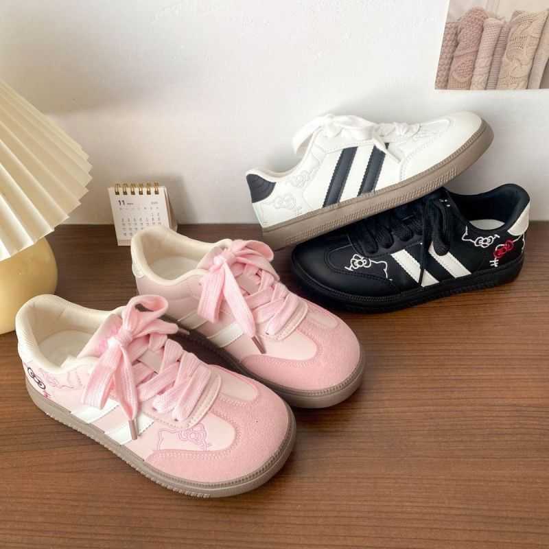 Women's Training Shoes 2025 Spring New Fashion Kitten Design Casual Shoes for Women Student Campus Style White Sneakers L260825 - view 4