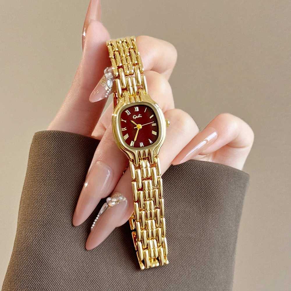 Watch Gold Women's GEDI Vintage Luxury Shell Dial Elegant Dress Waterproof Quartz Women's Wristwatch Gift #Reloj Mujer L260825 - view 6