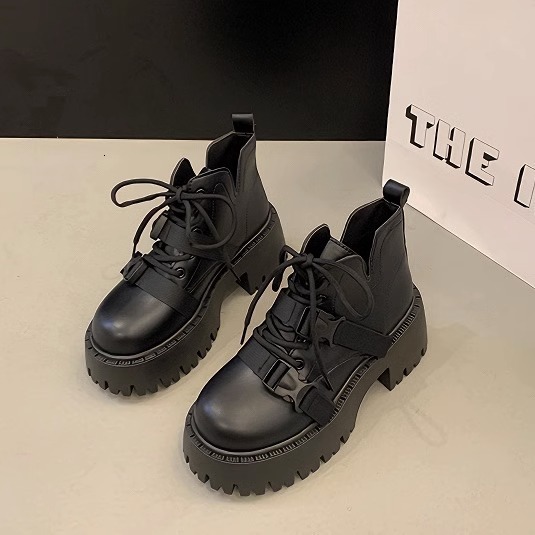 Deep Street super hot thick-soled black 2024 new women spring and autumn single high-grade n style explosive boots - view 7