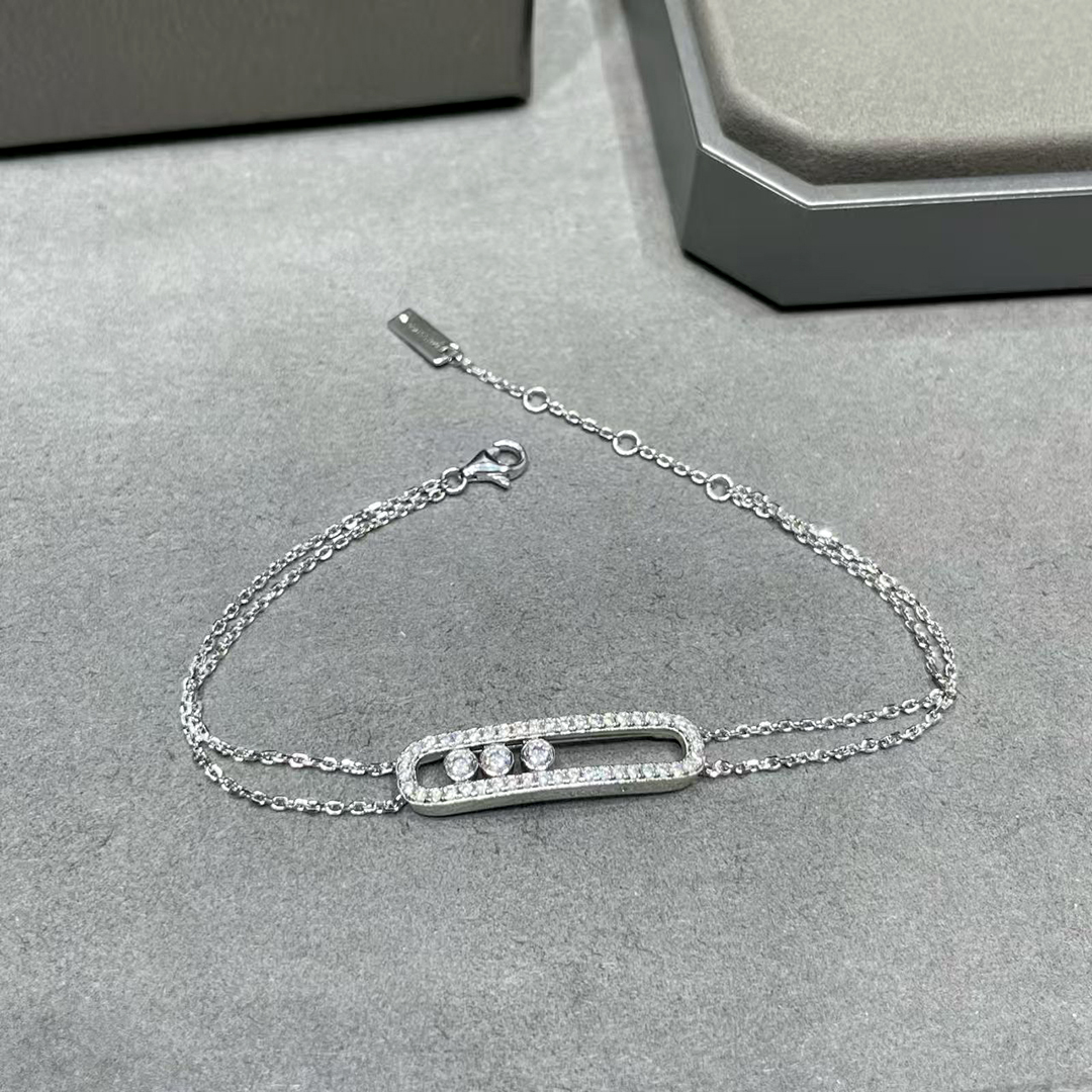 Bracciale Di Lusso Braccialetto Di Design Per Donna Braccialetto Di Design Elegante Versatile Donna Diamanti Bracciali Gioielli Perfetti Feste Viagg-image