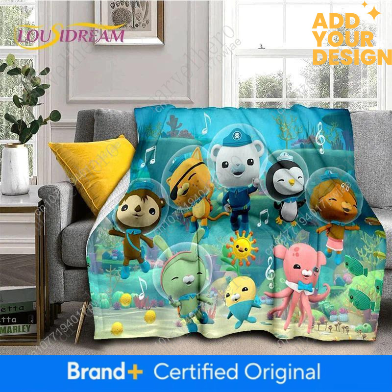 The Octonauts Barnacles Cute Cartoon Soft Blankets,Keep Warm Flannel Throw Blanket for Picnic Beds Sofa Home Custom blankets