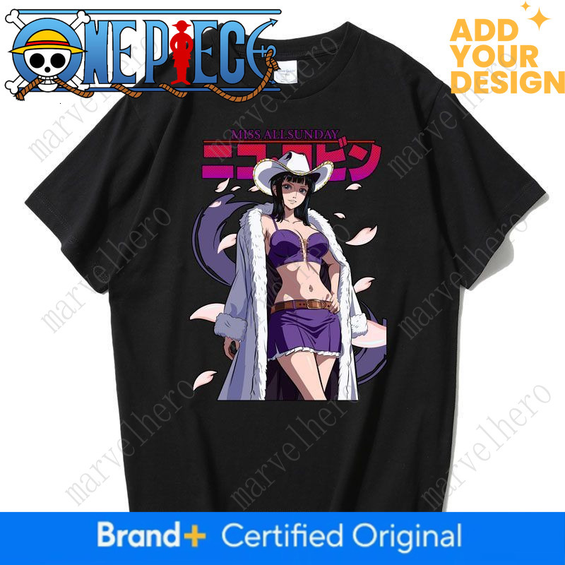 Vintage One Piece Nico Robin Graphic T Shirt Men Women Harajuku O Neck Short Sleeve Anime Tops A birthday gift for a friend or partner