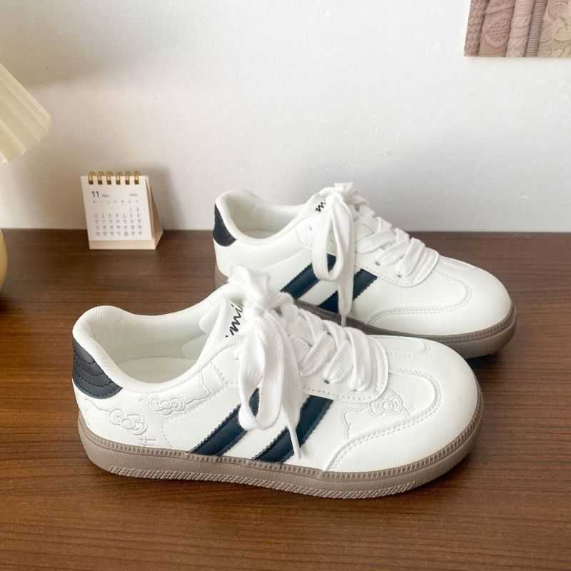 Women's Training Shoes 2025 Spring New Fashion Kitten Design Casual Shoes for Women Student Campus Style White Sneakers L260825 - view 9