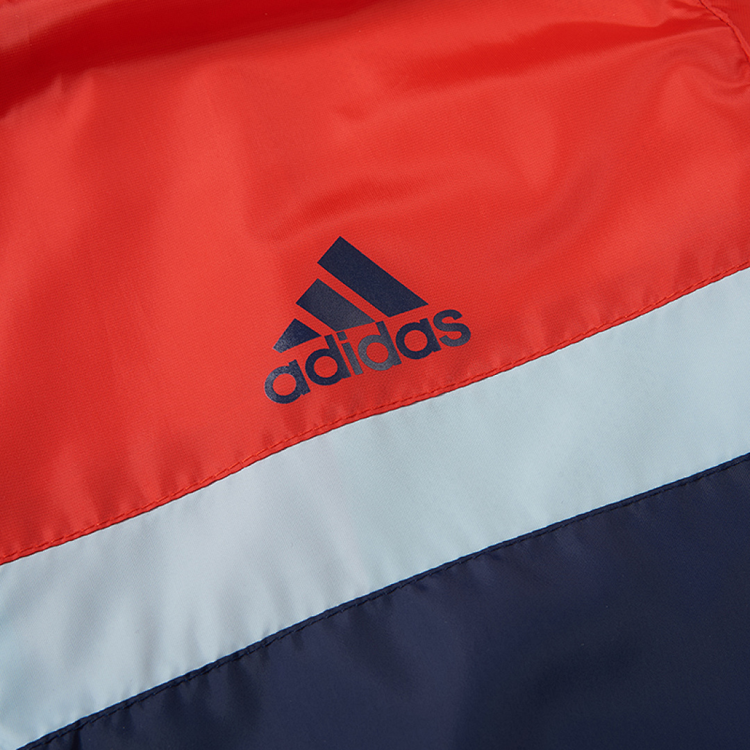 Adidas Men Hooded Windbreaker Jacket Color Block Zip Up Lightweight Windproof Sports Casual Outerwear Coat - view 6