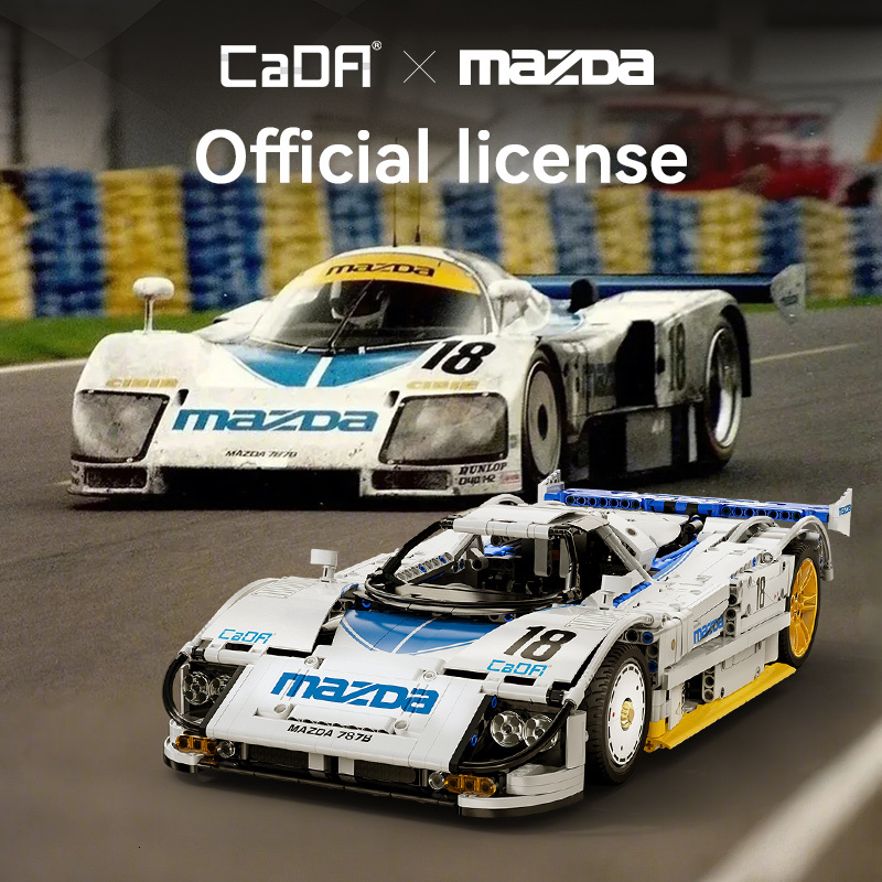 CaDA 1:10 Mazda 787B Technical Racing C42 Sports Car Model Building Blocks City Endurance Sports-Car Bricks Toys Kid Gifts 26Y0825 - view 3