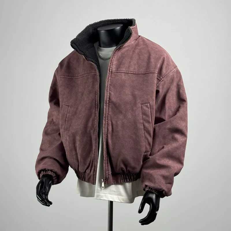 2026 Autumn New Korean High Street Casual Short Jackets for Men Y2k Japan Streetwear Winter Thick Harajuku Loose Zipper Jacket R260824 - view 5