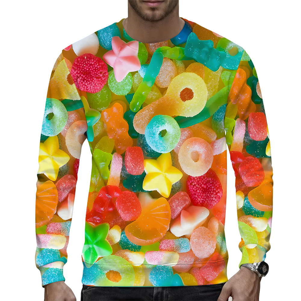 Autumn Print Crewneck Sweatshirt Breathable Casual Pullover - view 4
