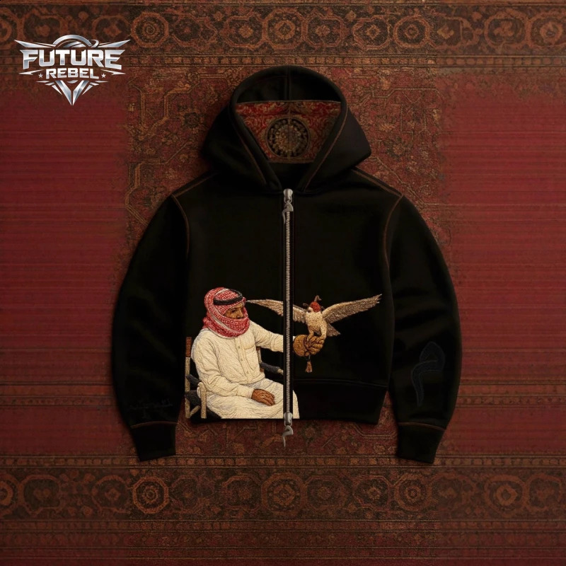 Y2K Desert Eagle Print Hoodie Unisex Streetwear Pattern Embroidery Sweatshirt Harajuku Culture Hip Hop Casual Pullover Hoodies 260824 - view 3