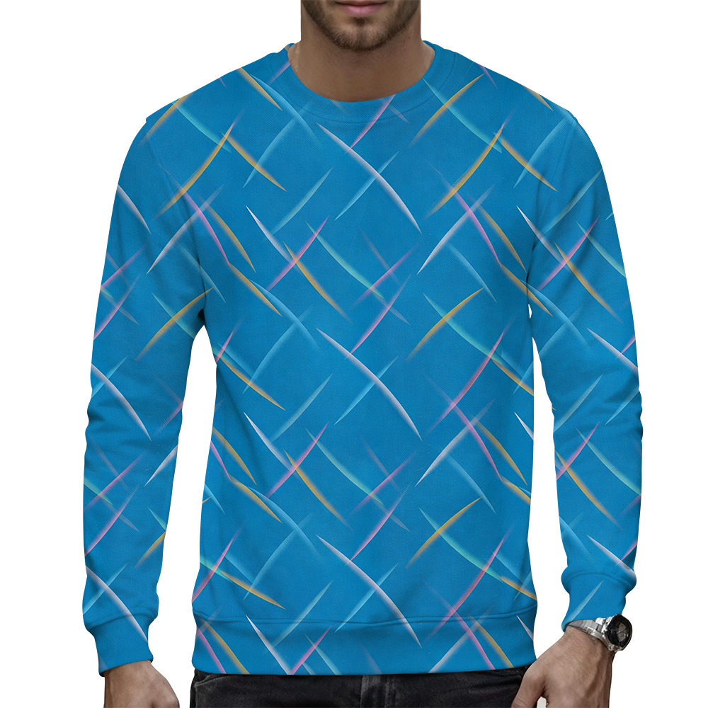 Autumn Print Crewneck Sweatshirt Breathable Casual Pullover - view 7