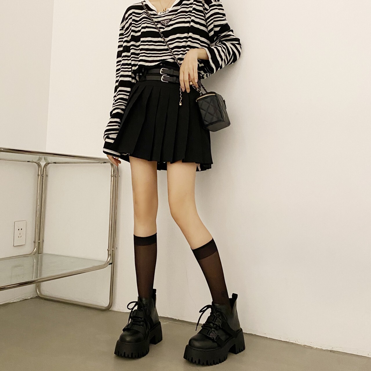 Deep Street super hot thick-soled black 2024 new women spring and autumn single high-grade n style explosive boots - view 5