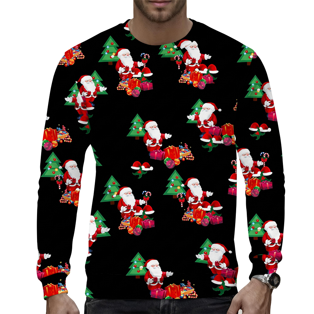 Autumn Print Crewneck Sweatshirt Breathable Casual Pullover - view 6