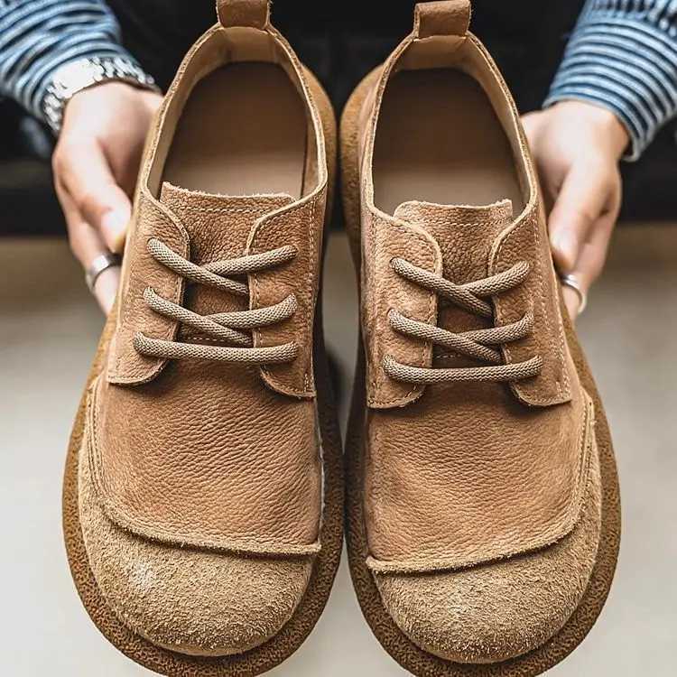 new shoes autumn 2025 men's casual shoes wide toe low top lace up trend versatile men's shoes D260826 - view 3