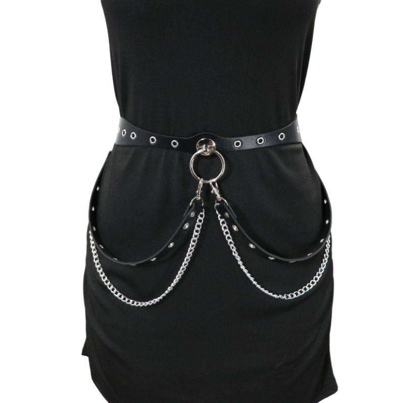 Punk sexy chain short skirt decorative cincher fashionable