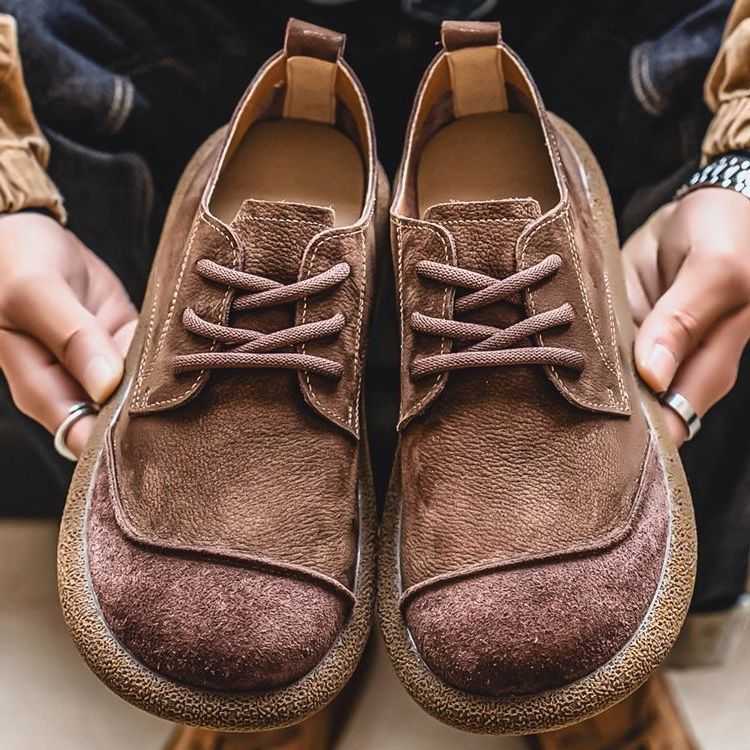 new shoes autumn 2025 men's casual shoes wide toe low top lace up trend versatile men's shoes D260826