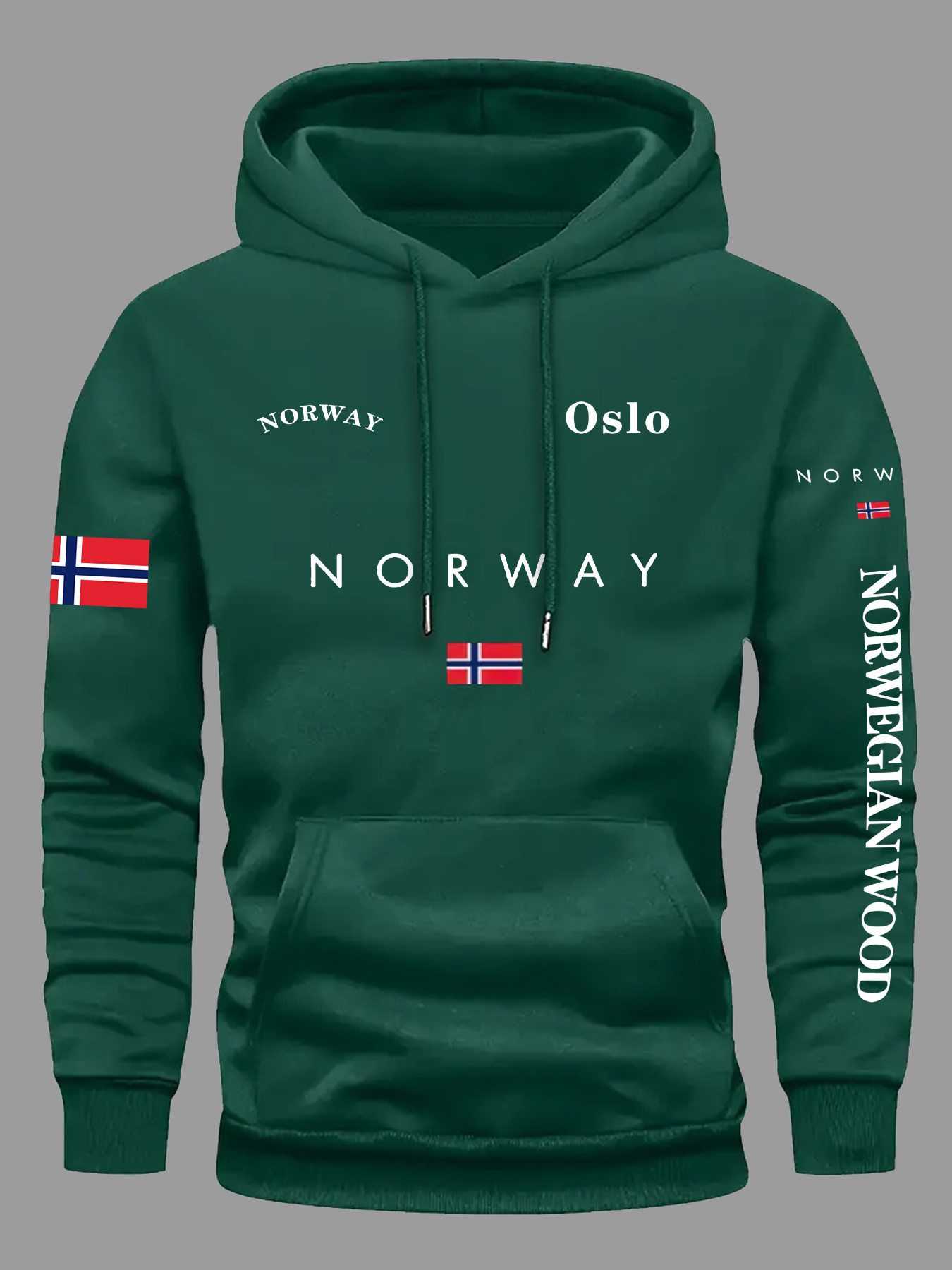 Printed Hoodie Sweatshirt Men Women Oversized NORWAY Flag Hoodies Outdoor Sport Street Adventure Pullover Hoodie, Gift for Outdoor Lovers - view 6