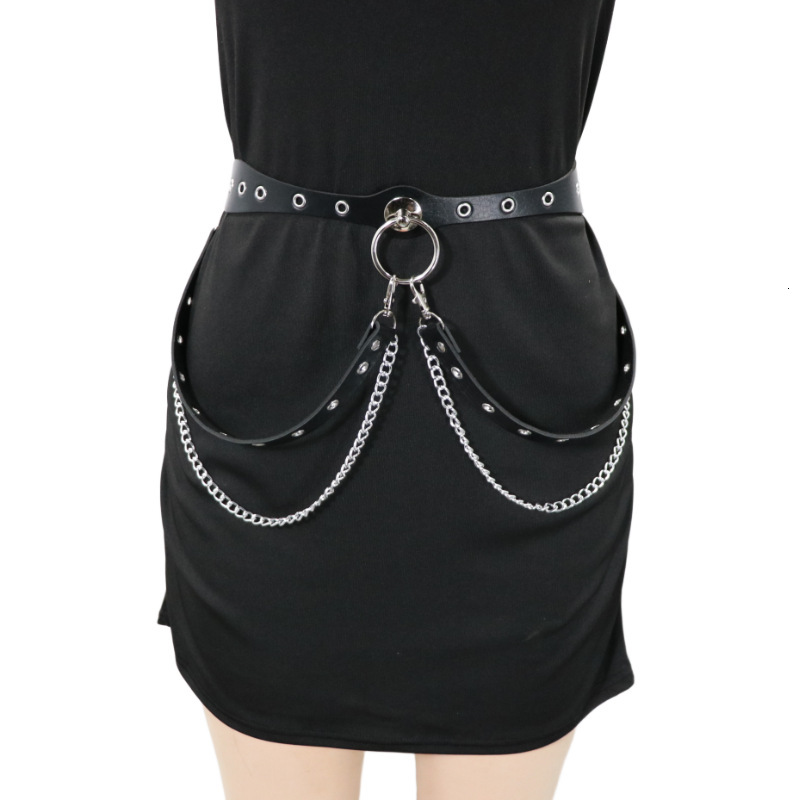 Punk sexy chain short skirt decorative cincher fashionable - view 3
