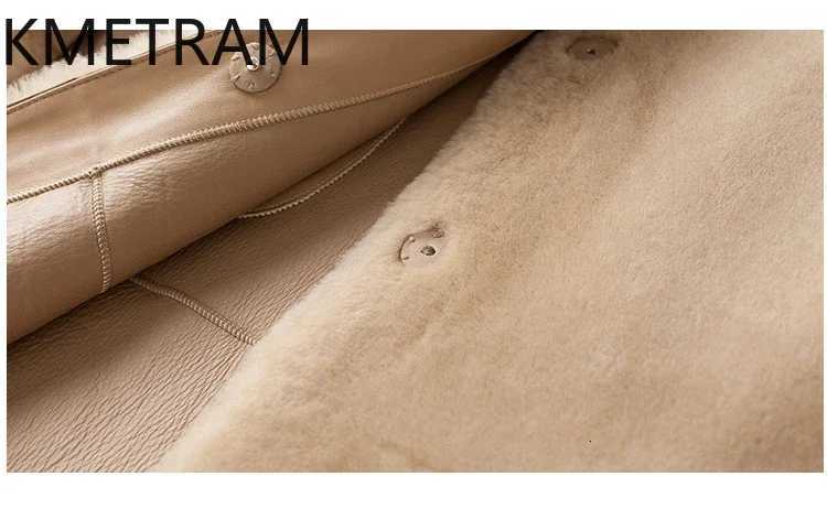Women's Winter JaCKet Real Merino Wool Fur Coat Women CloTHing Long Natural Sheepskin Fur JaCKets Fourrures Femmes Q260826 - view 6