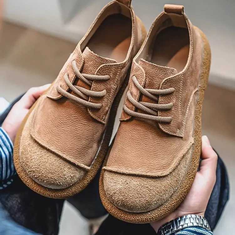new shoes autumn 2025 men's casual shoes wide toe low top lace up trend versatile men's shoes D260826 - view 4