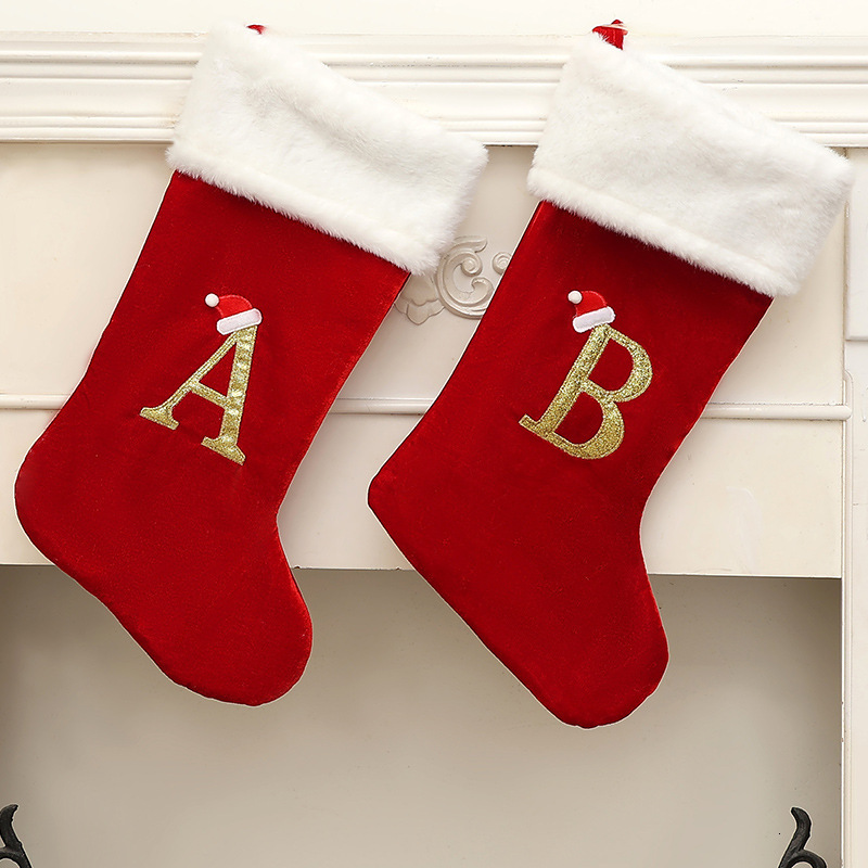New Cross-Border Large Red Christmas Tree Letter Stockings Decoration Small Pendant - view 4