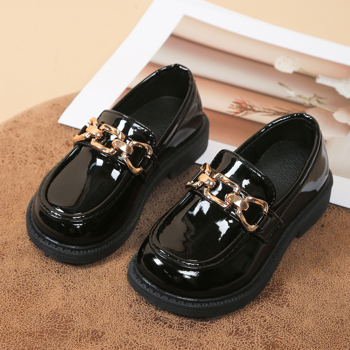 new Free shipping luxury Childrens shoes Fashionable and minimalist children's retro shoes new comfortable single shoes - view 7