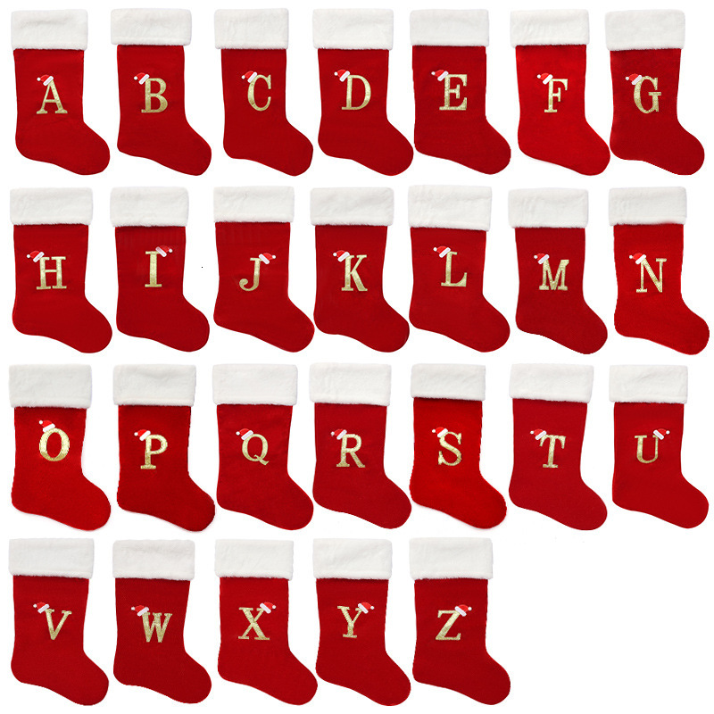 New Cross-Border Large Red Christmas Tree Letter Stockings Decoration Small Pendant - view 6
