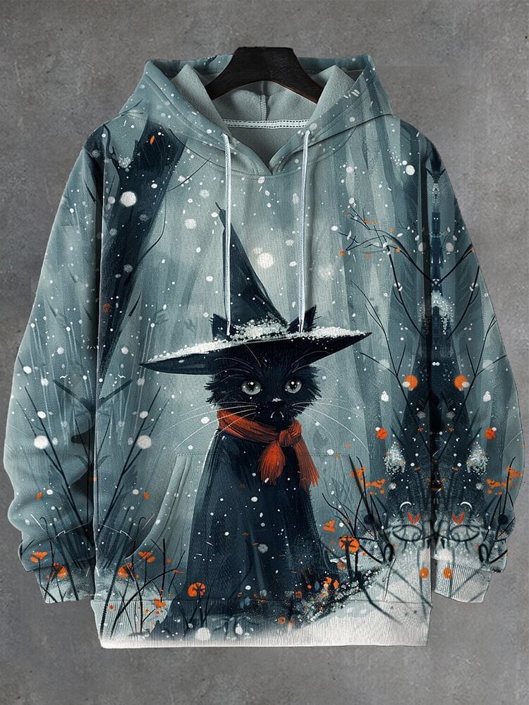 Cartoon Space Cat Graphic Hoodies For Men Women New In Pullover Sweatshirt Tracksuit Men's Oversized Sport Hoody Coat 2415 - view 4