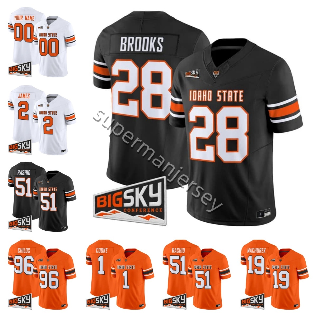 2026-2027 Idaho State Bengalss Maglia Da Calcio Uomo Donna Cooke Stryker Rashid James Dason Brooks Allen Machurek-image