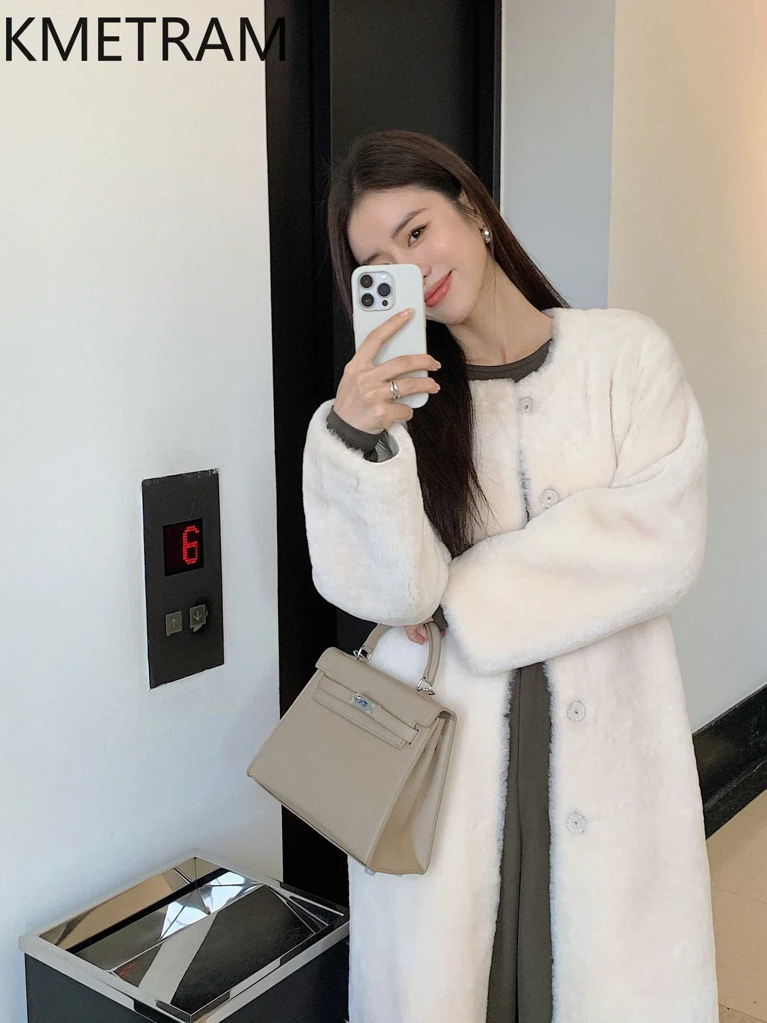 Women's Winter JaCKet Real Merino Wool Fur Coat Women CloTHing Long Natural Sheepskin Fur JaCKets Fourrures Femmes Q260826 - view 4
