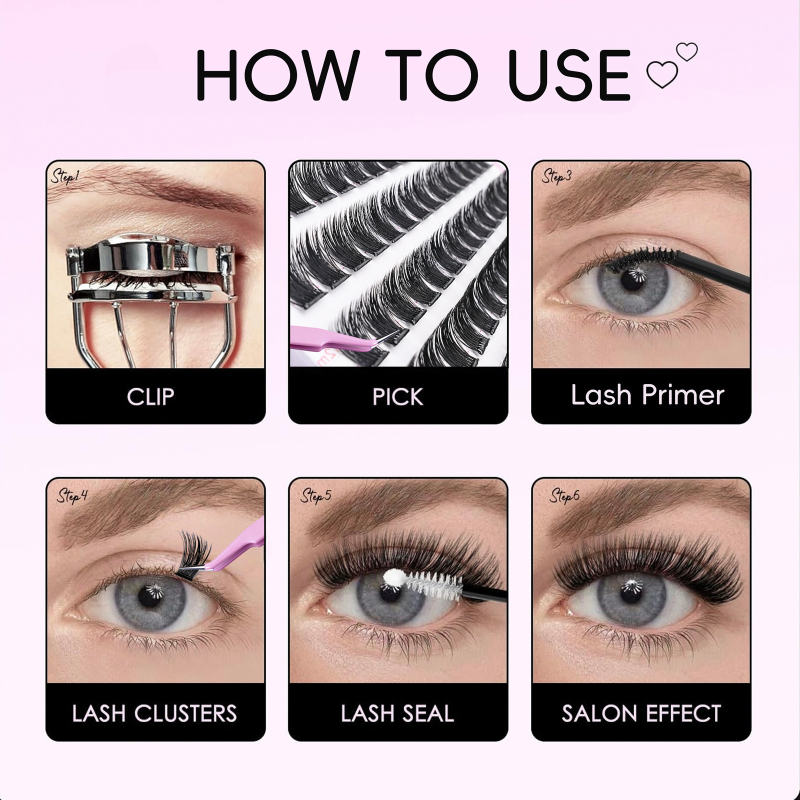 10 rows of large-capacity self-adhesive false eyelashes, natural-looking, single-cluster segmented eyelashes - view 3