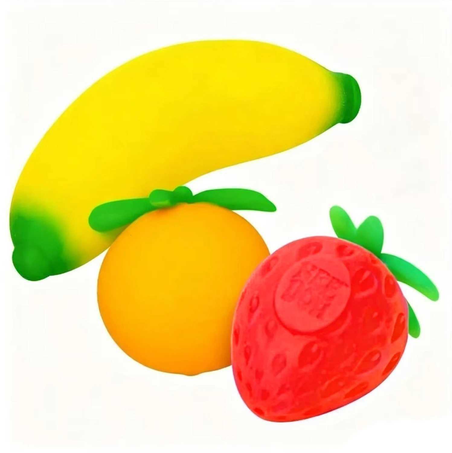 New Fruit NeeDoh Squishy Toy Simulated Strawberry Bananab Orange Fidget Sensory Toy Stress Relief Anti-Anxiety TPR Toy X260826 - view 4