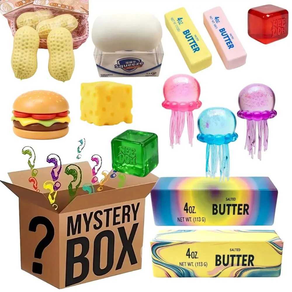 100+ Mystery Fidget Toy Blind Box Simulated Food Antistress Foot Squishy Toy Squeeze Toy Mochi Squishy Stress Reliever Toys C2609089DN3