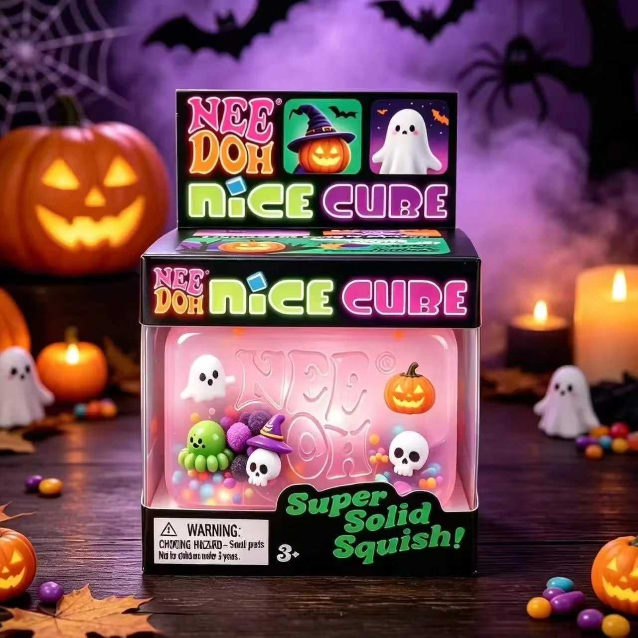 NeeDoh Nice Cube Squishy Toy Halloween Christmas Themed Squeeze Fidget Cube Stress Relief Sensory Toy Kids Adults Holiday Gift X260826 - view 6