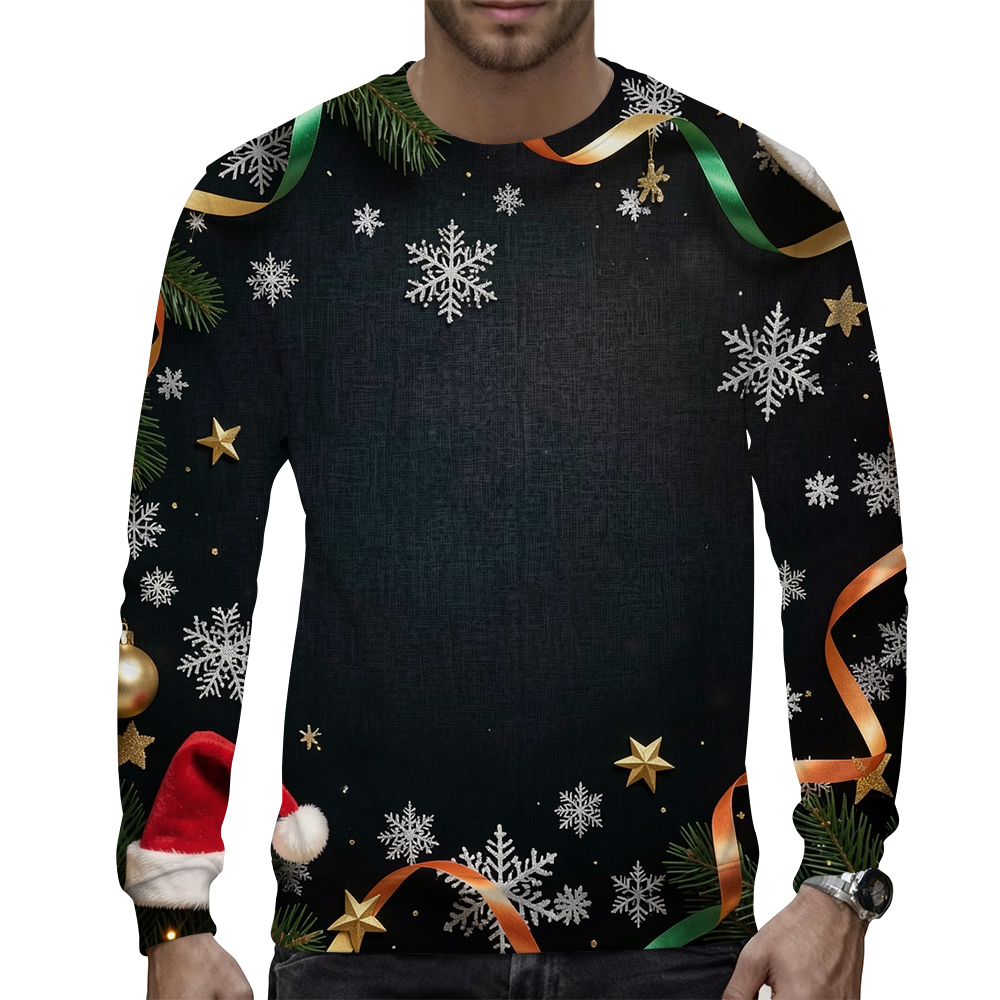 Fashionable crew-neck sweatshirt with a unique print casual - view 7