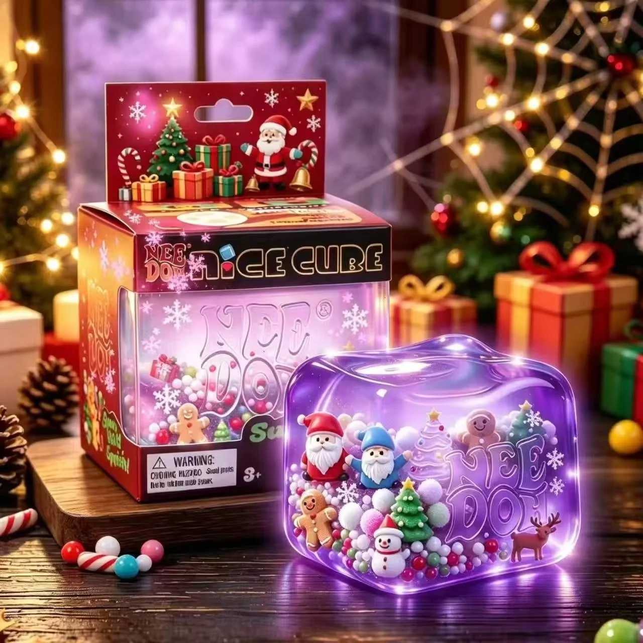 NeeDoh Nice Cube Squishy Toy Halloween Christmas Themed Squeeze Fidget Cube Stress Relief Sensory Toy Kids Adults Holiday Gift X260826 - view 4