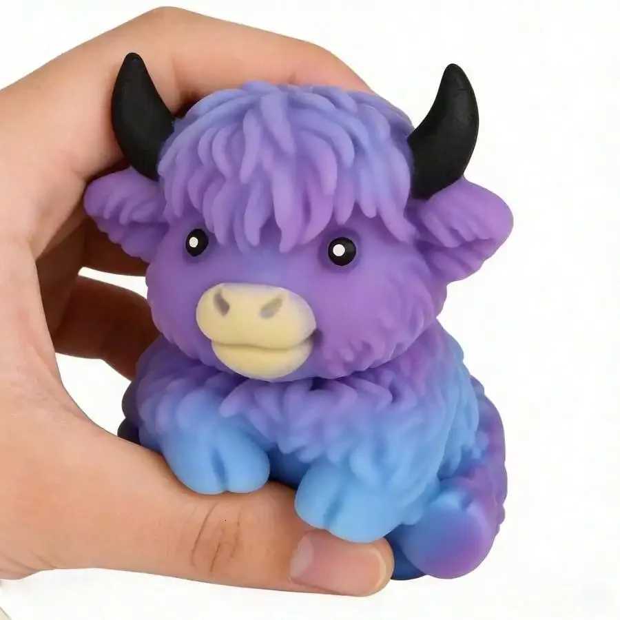 Scottish Highland Cow Squishy Slow Rebound Anxiety Relief Fidget Toy Squishy Toys Juegos Para Nios Cheese Squishy X260826 - view 6