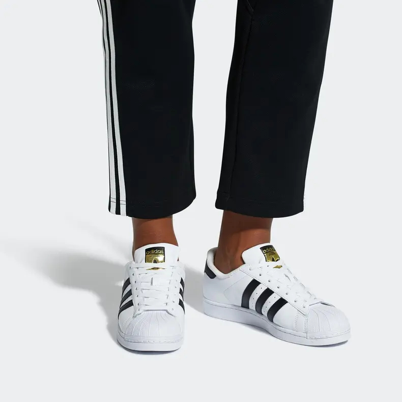 Adidas Originals SUPERSTAR Top Layer Cowhide Rubber Synthetic Leather Shell Toe Trendy Avant-garde Low Top Skate Sneakers Unisex Men Women White Black - view 8