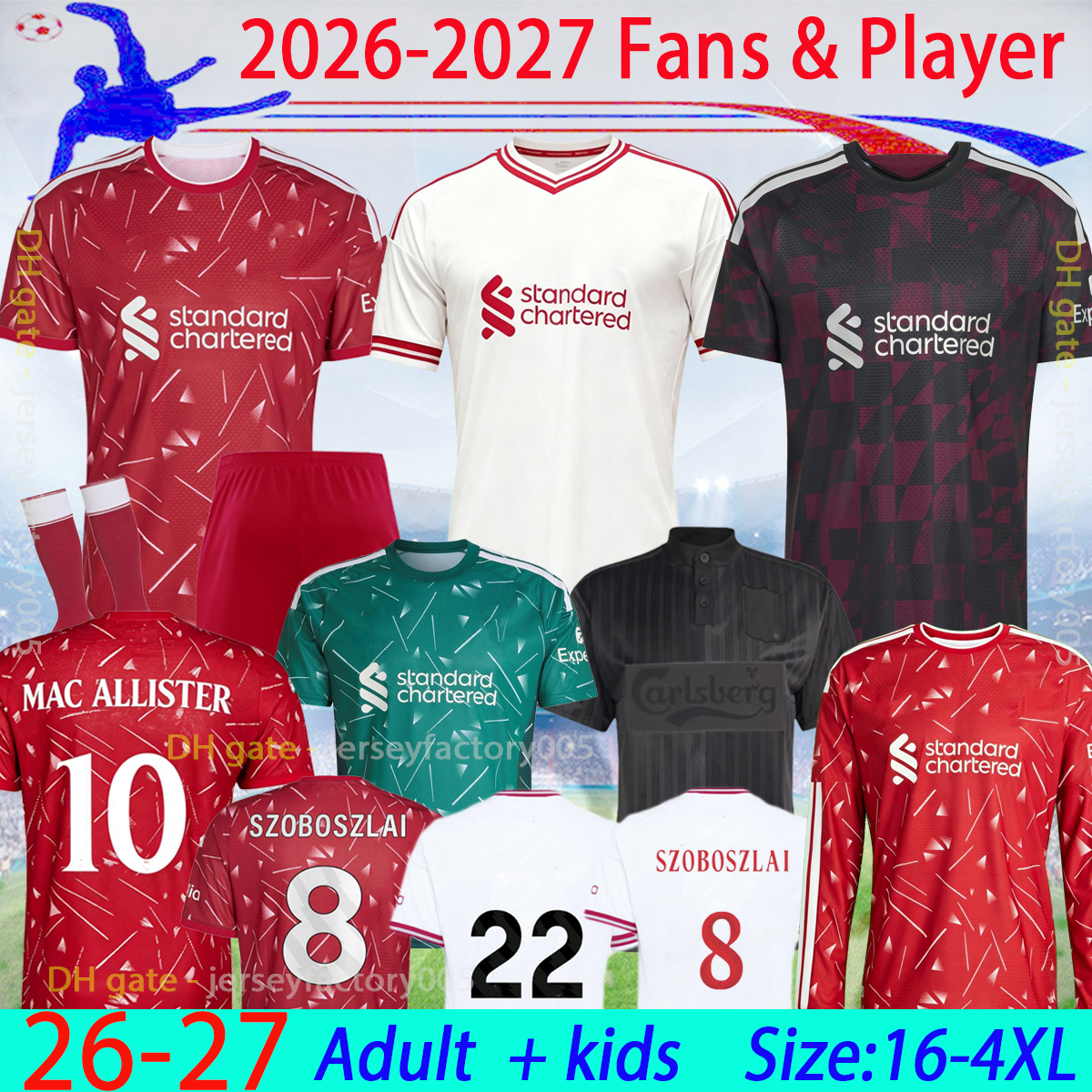 Liverp00L Maglia Calcio 16-4XL 2025 2026 2027 Diogo J. Wirtz Isak Endo Gakpo Dioge Jota Ekitike Frimpong Szoboszlai A.Becker Giocatore Uomo Bambino-image