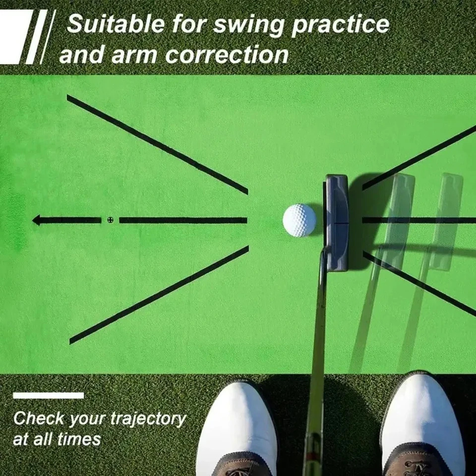 Golf Training Mat Swing Practice Pad with Trajectory Marking for Batting Direction Detection 260826 - view 6