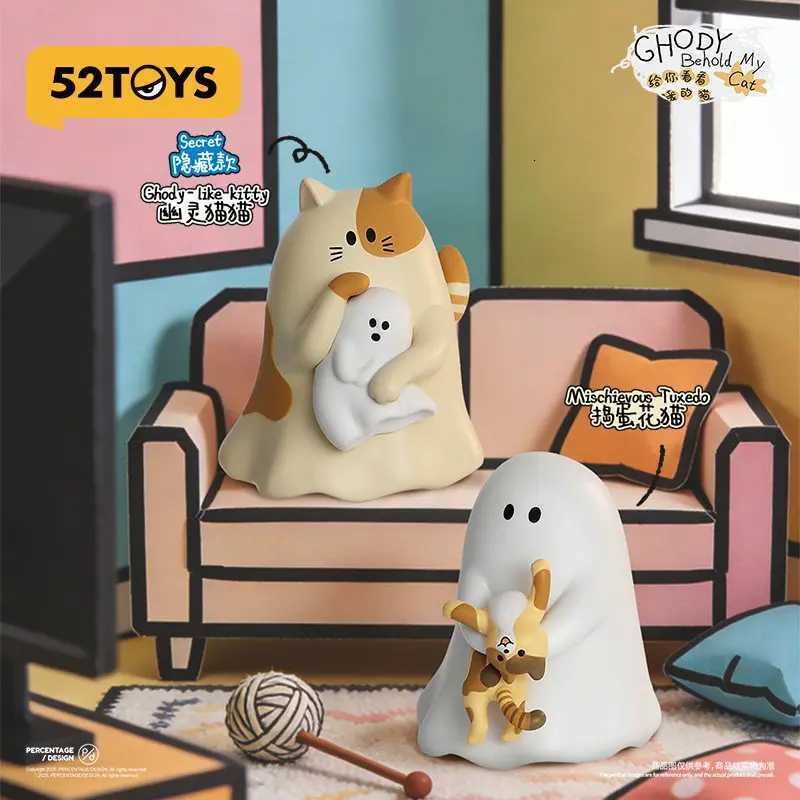 52toys Ghost Behold My Cat Series Blind Box With A Luminous Effect Pvc Mini Cute Kitten Model Toy Mystery Box Surprise Fun Gifts X260826 - view 3